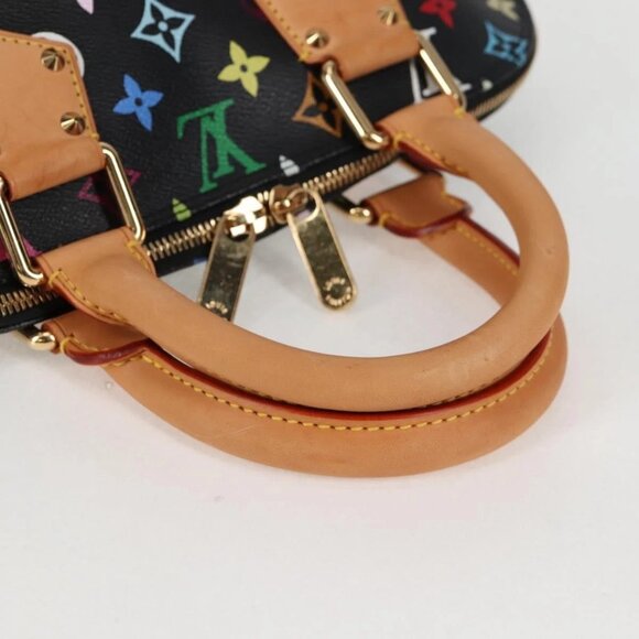 LOUIS VUITTON Monogram Multicolor Alma Hand Bag Black M92646 LV Auth yk19113A - Picture 8 of 16
